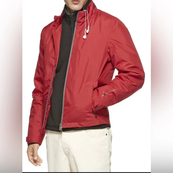 Zegna Sport red Zip Up Jacket Sz large - Picture 1 of 7